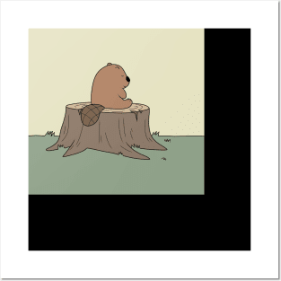 Beaver on the stump - We Bare Bears Posters and Art